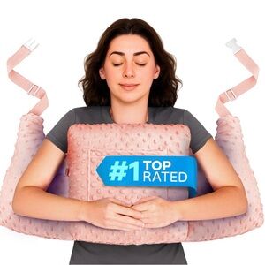 Zomaple Pink Mastectomy Pillow Mastectomy Pillow Post Surgery Washable Cover